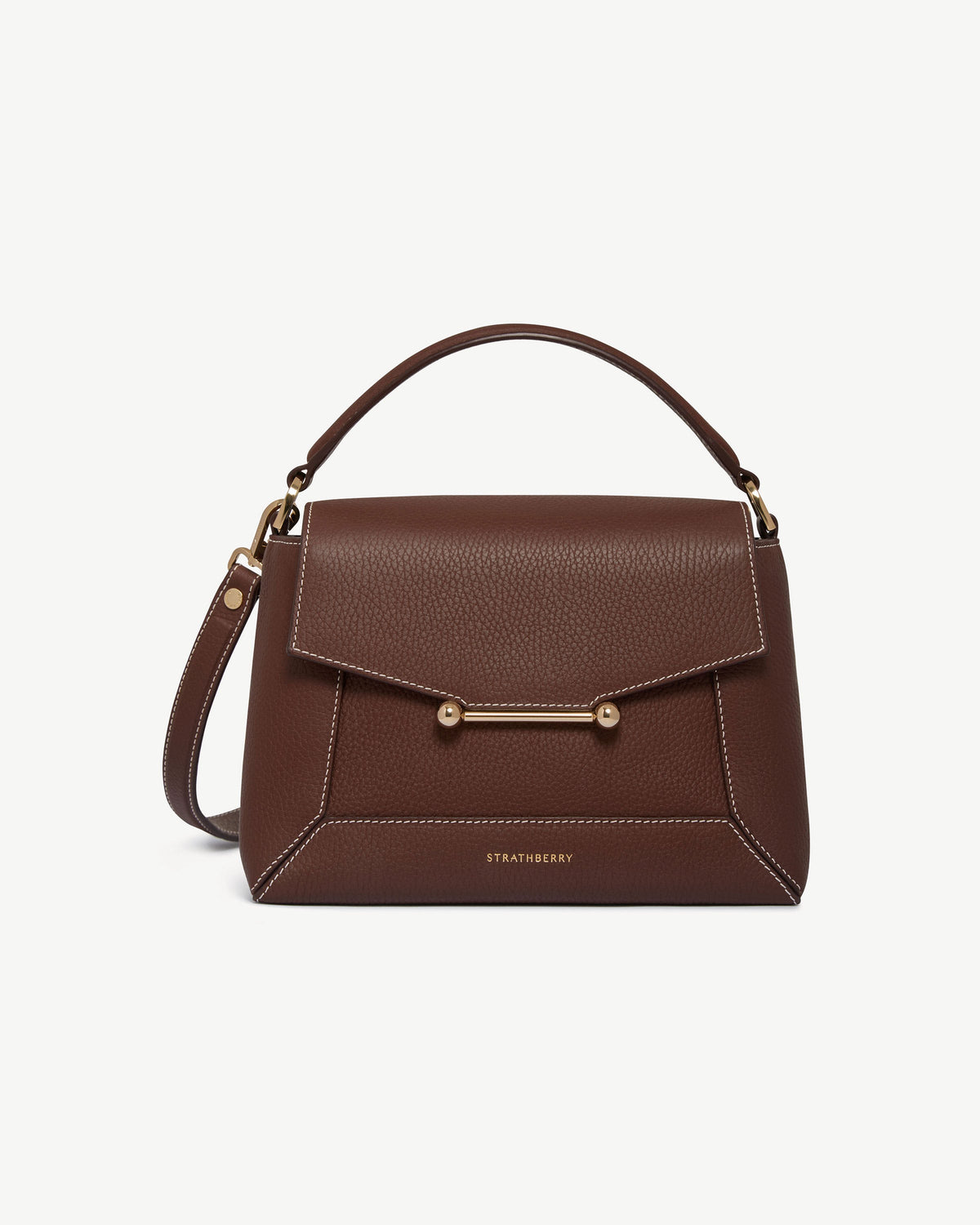 Mosaic Bag - Chocolate with Vanilla Stitch