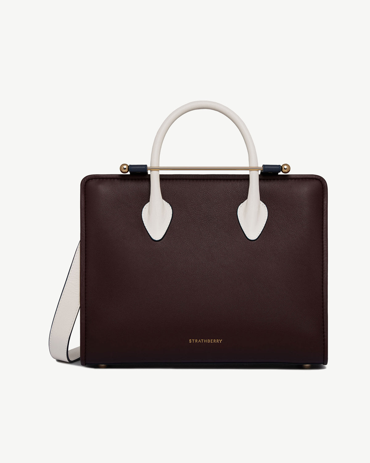 Midi Tote - Burgundy/Navy/Vanilla