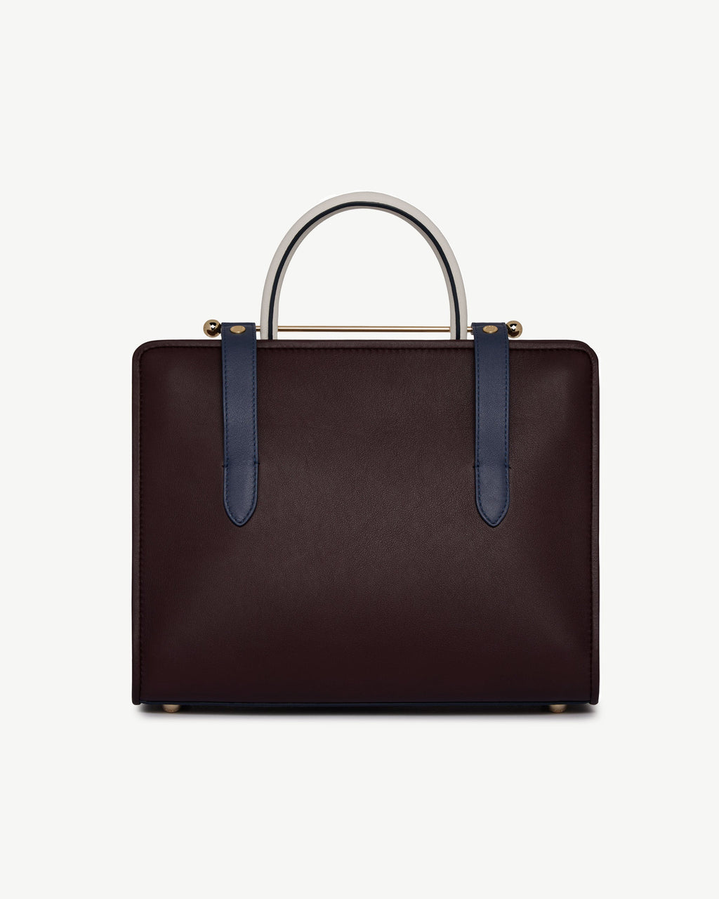 Midi Tote - Burgundy/Navy/Vanilla