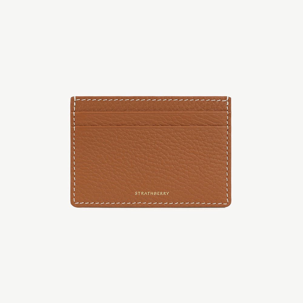 Cardholder - Tan with Vanilla Stitch