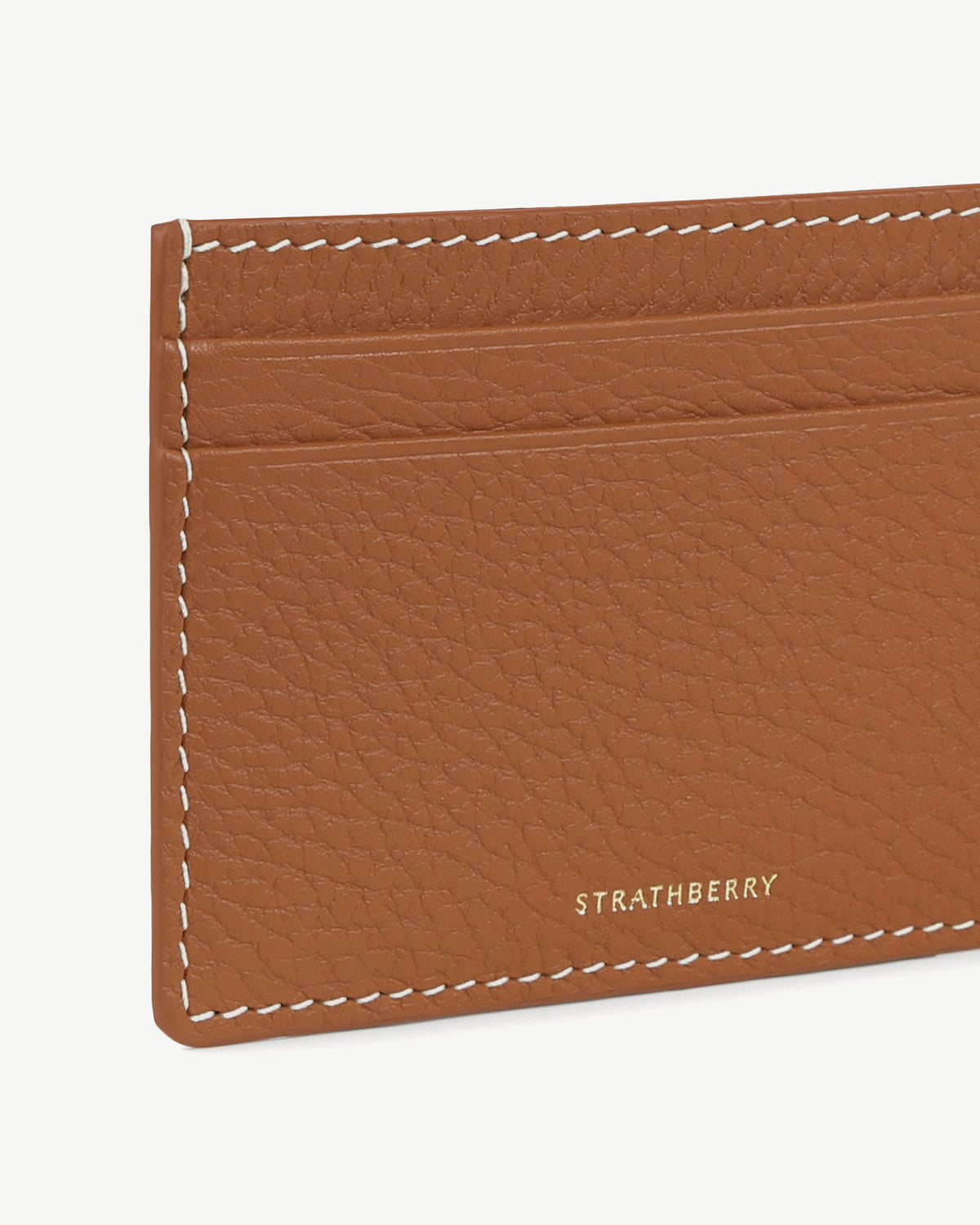 Cardholder - Tan with Vanilla Stitch