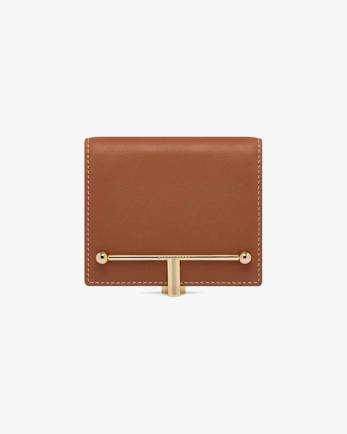 Melville Street Wallet - Chestnut with Vanilla Stitch