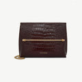 Stylist - Croc-Embossed Leather Burgundy