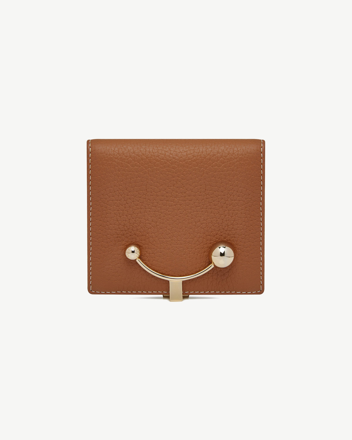 Crescent Wallet - Tan with Vanilla Stitch