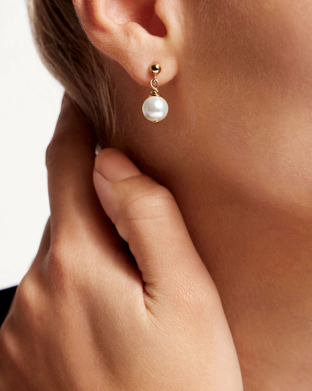 Lana Pearl Earrings - 24 Carat Gold Gilded