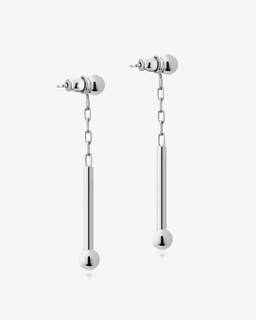 Crystal Music Drop Earrings - Silver