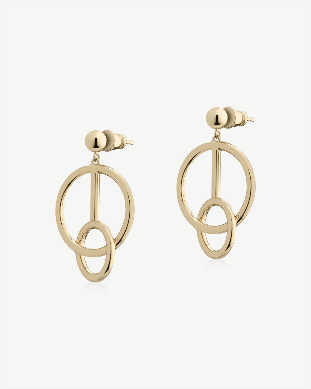 Music Bar Hoop Earrings - 22 Carat Gold Gilded