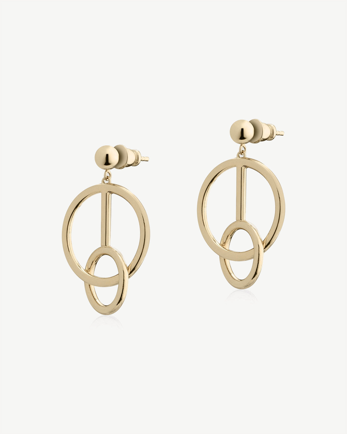 Music Bar Hoop Earrings - 22 Carat Gold Gilded