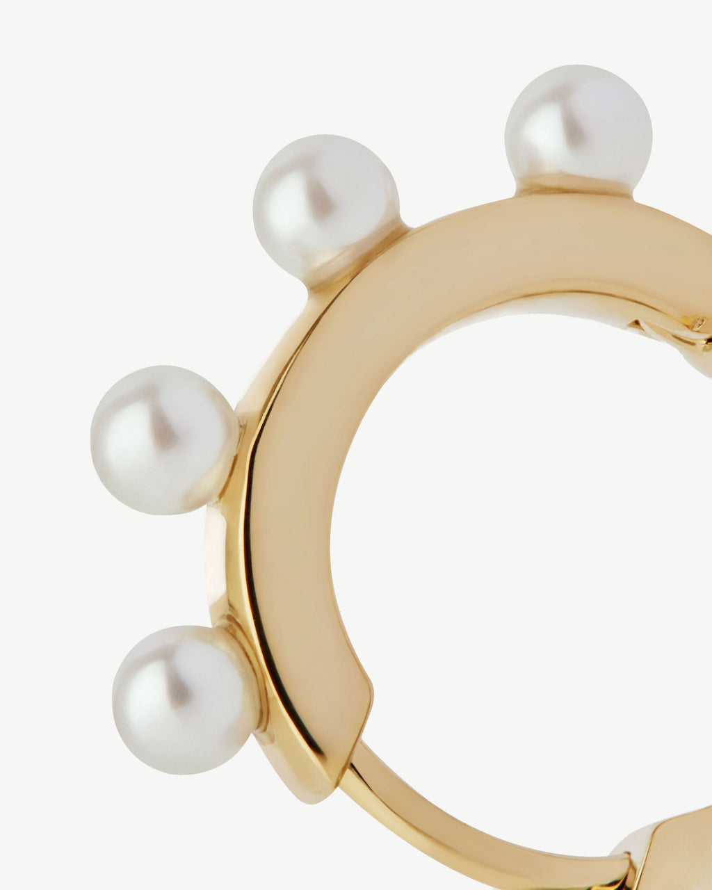Pearl Huggies - 22 Carat Gold Gilded
