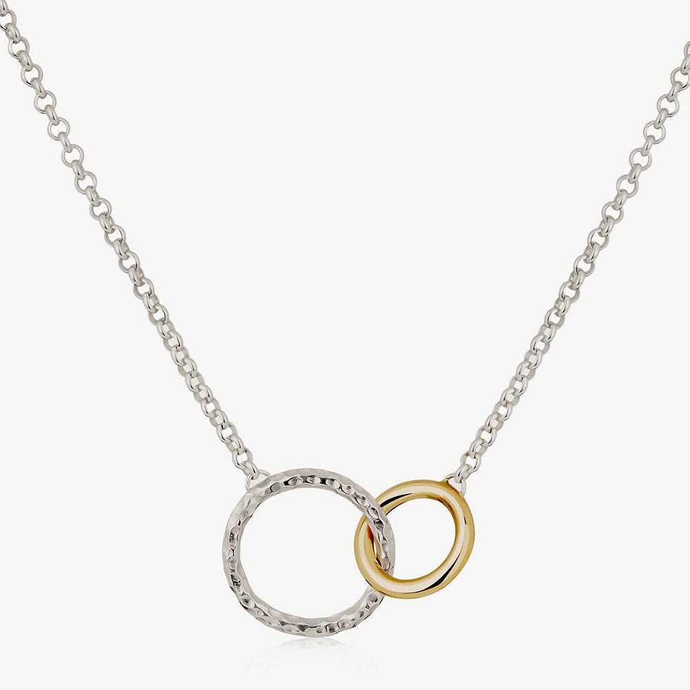 Halo Necklace - Sterling Silver/24 Carat Gold Gilded