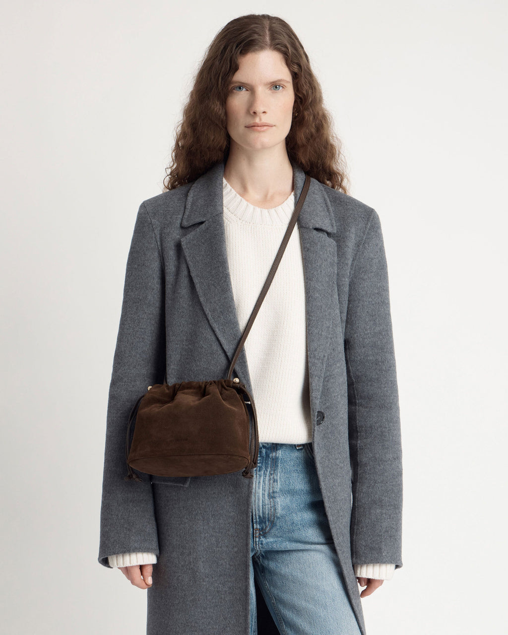 Charlotte Drawstring - Chocolate Suede