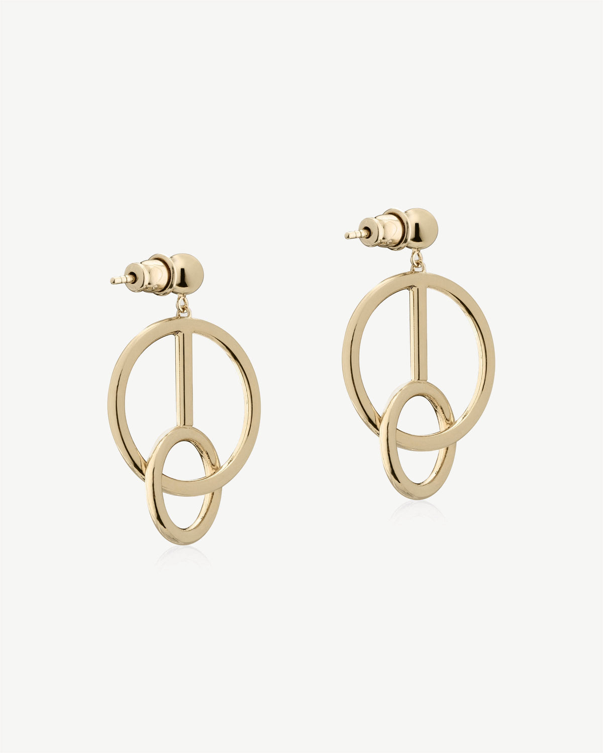 Music Bar Hoop Earrings - 22 Carat Gold Gilded