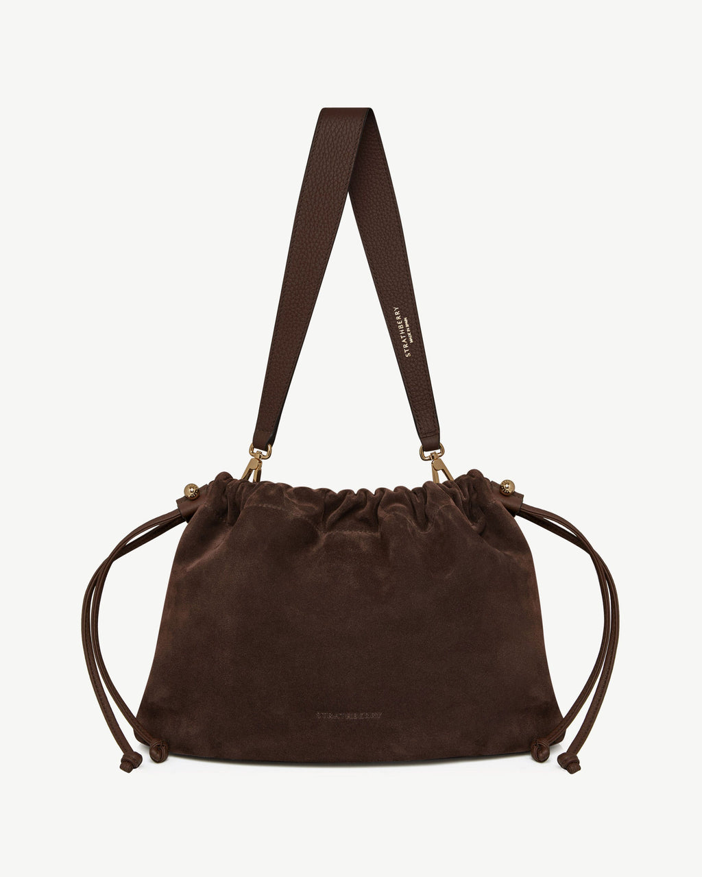 Charlotte Midi Drawstring - Chocolate Suede