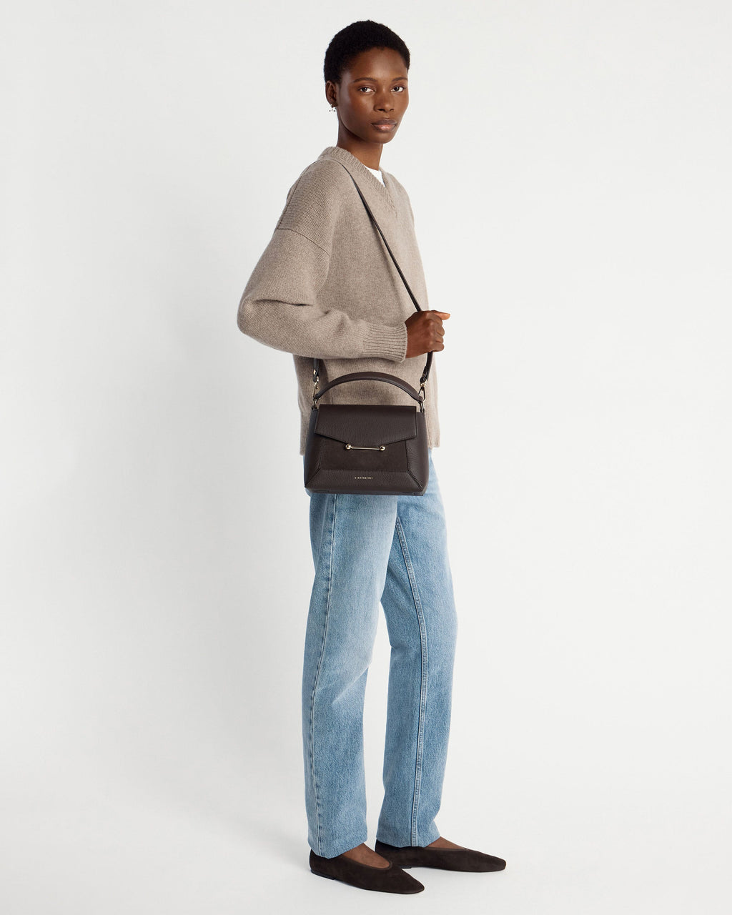 Mosaic Bag - Dark Chocolate Suede/Leather