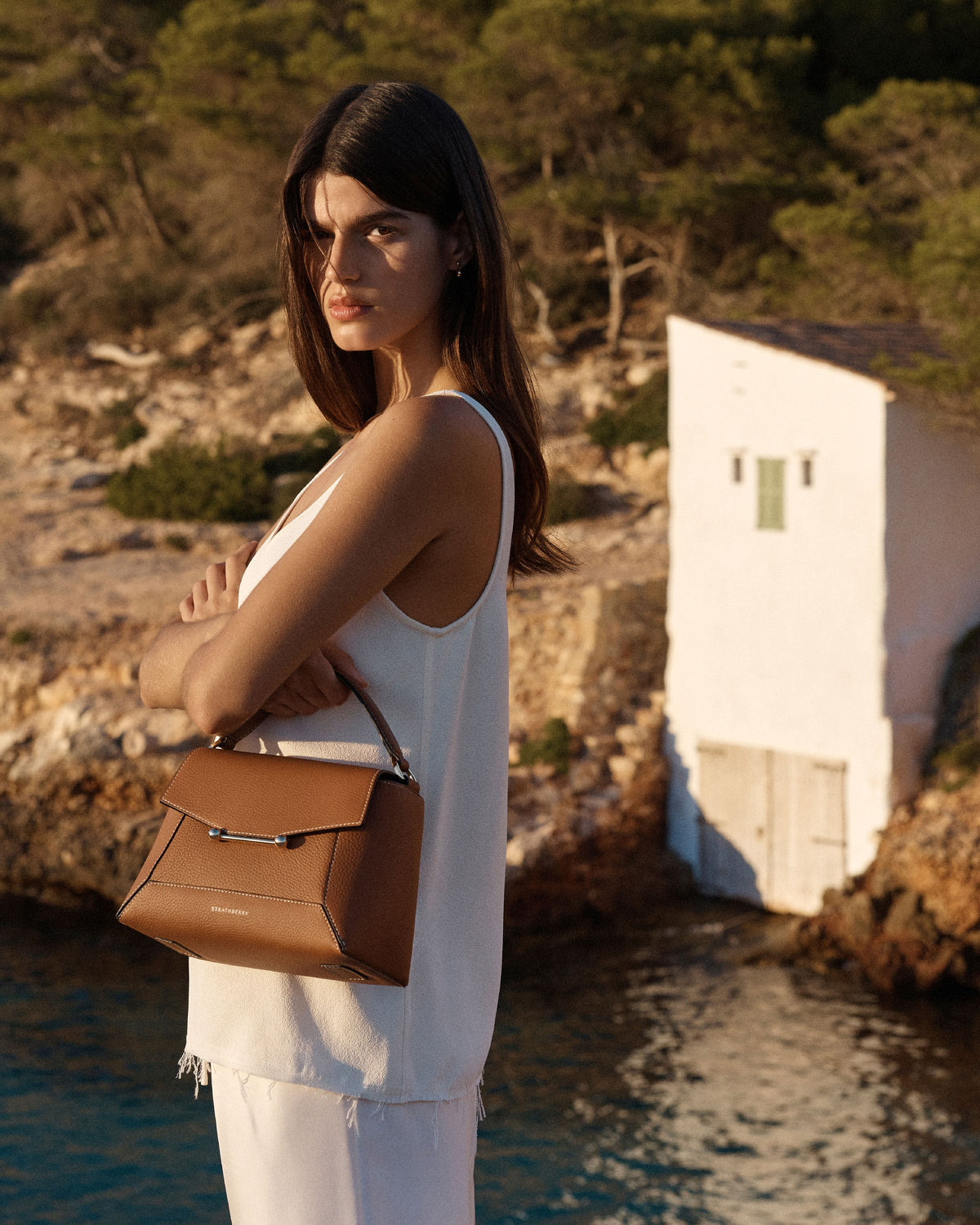 Mosaic Bag - Tan with Vanilla Stitch