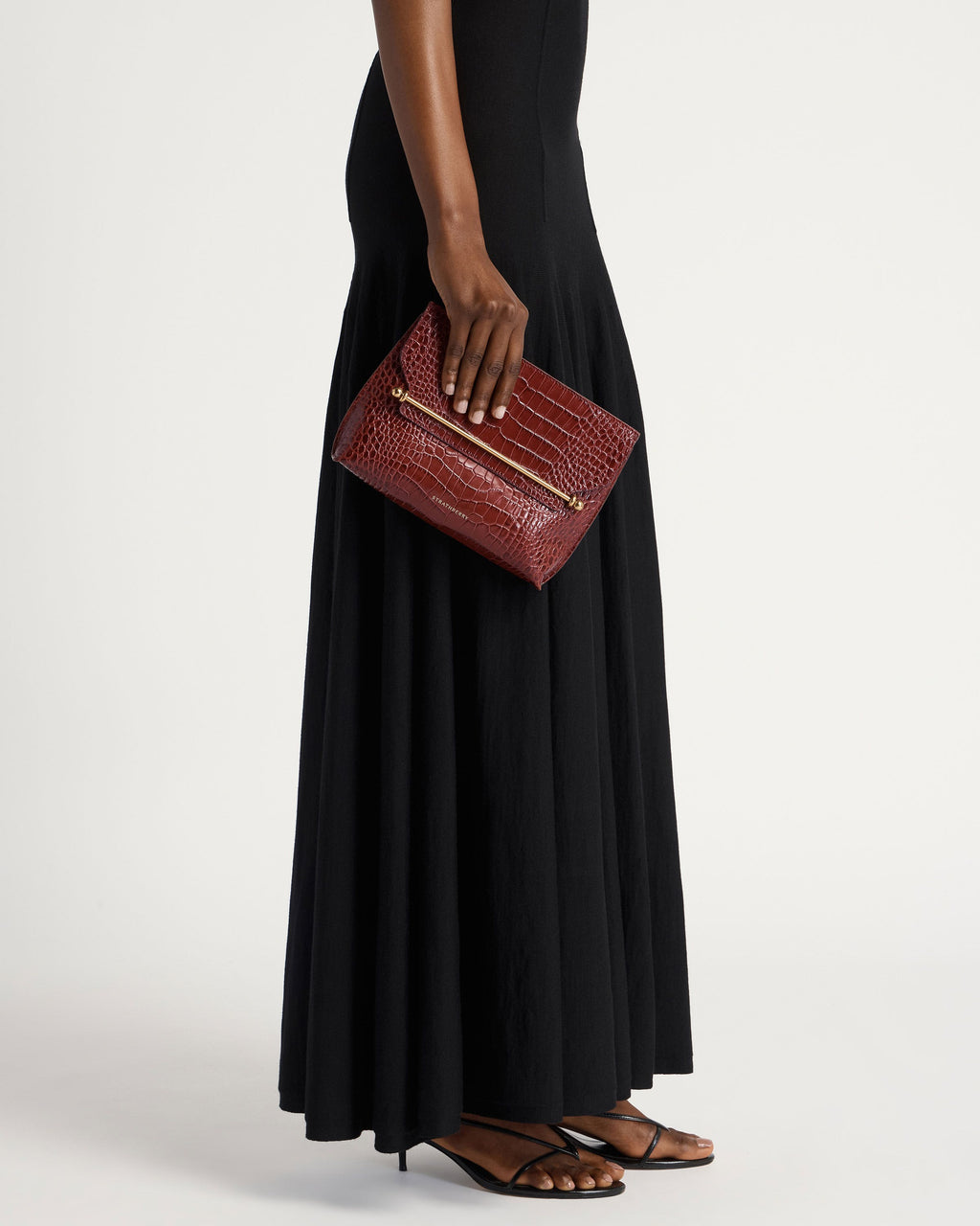 Stylist - Croc-Embossed Leather Oxblood