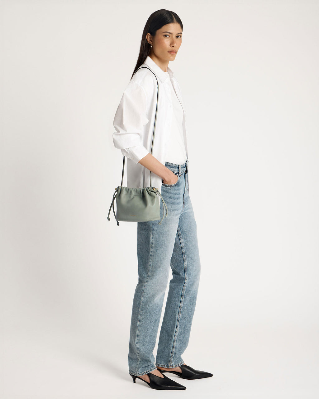 Charlotte Drawstring - Library Green