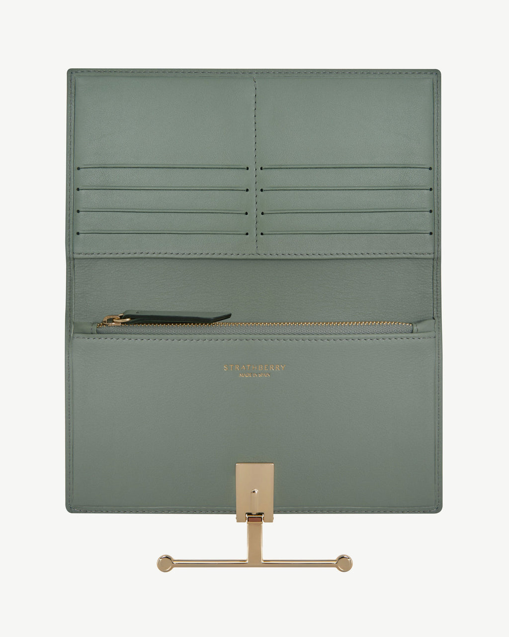 Large Melville Street Wallet - Library Green