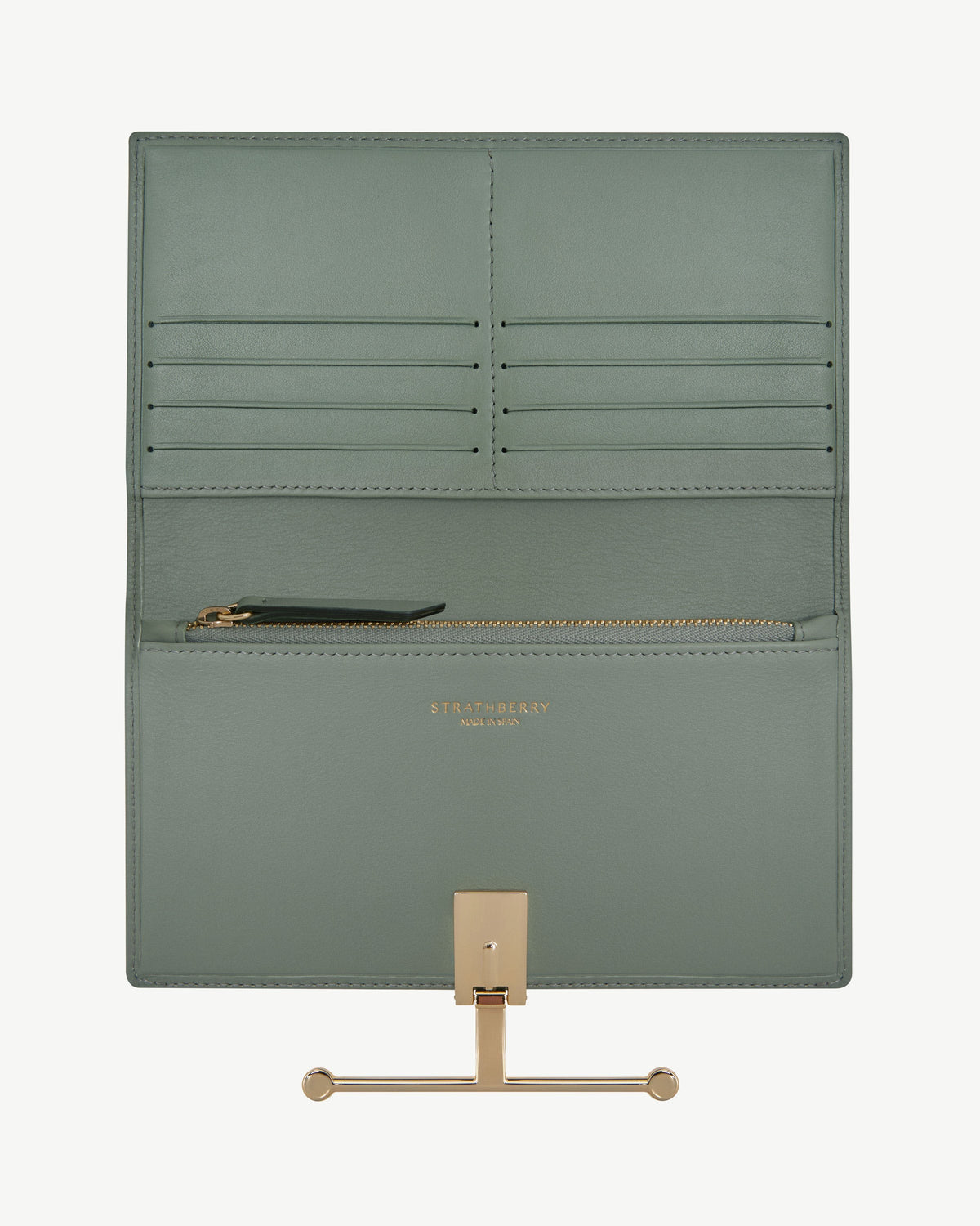 Large Melville Street Wallet - Library Green