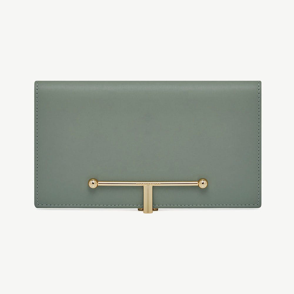 Large Melville Street Wallet - Library Green