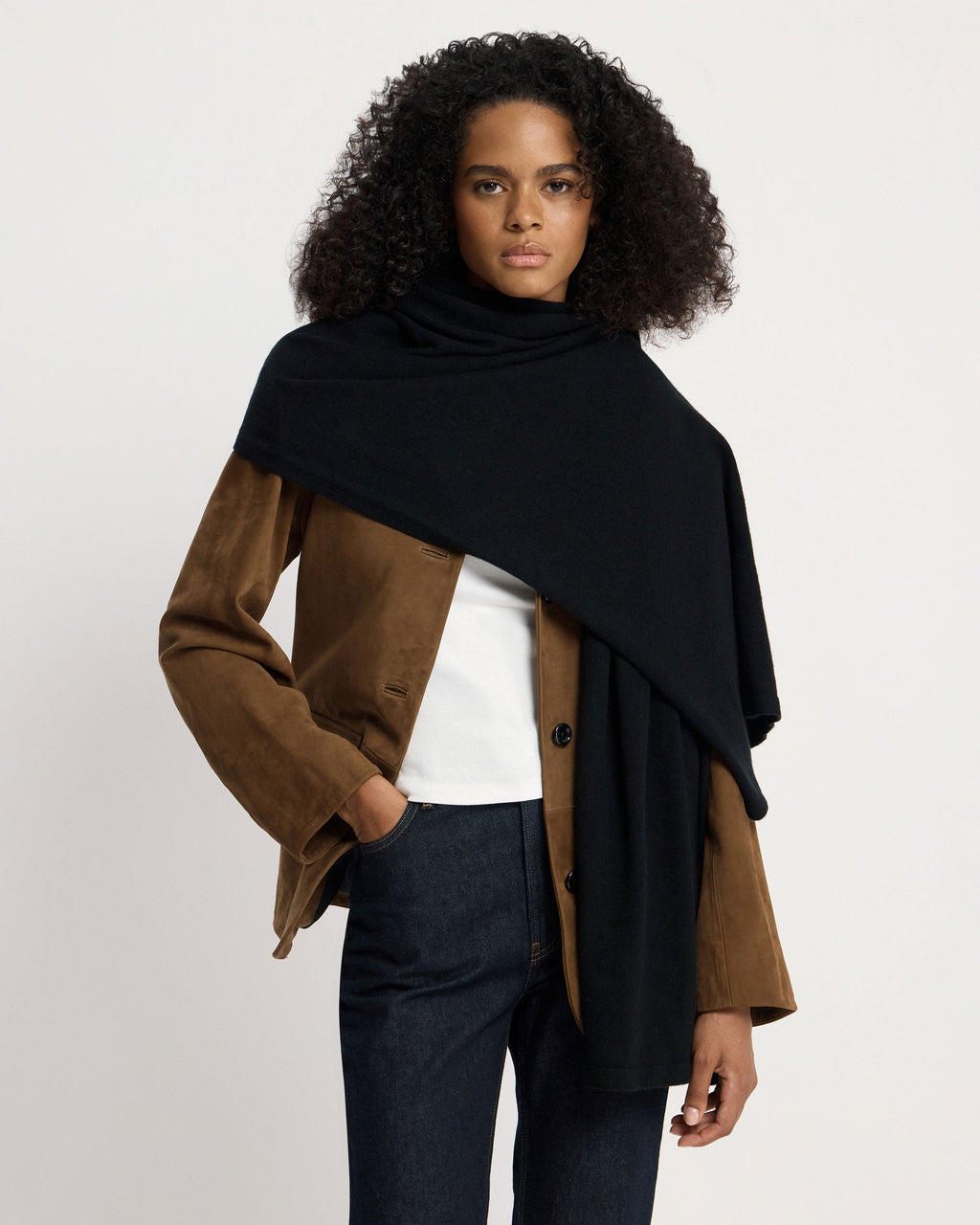 Westray Cashmere Travel Wrap - Black