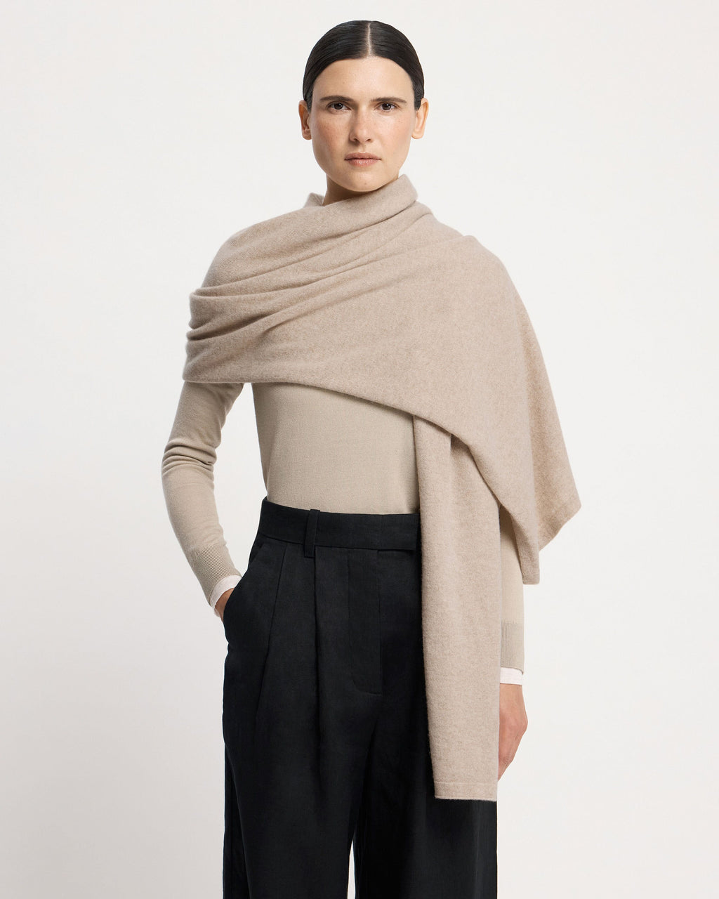 Westray Cashmere Travel Wrap - Oat