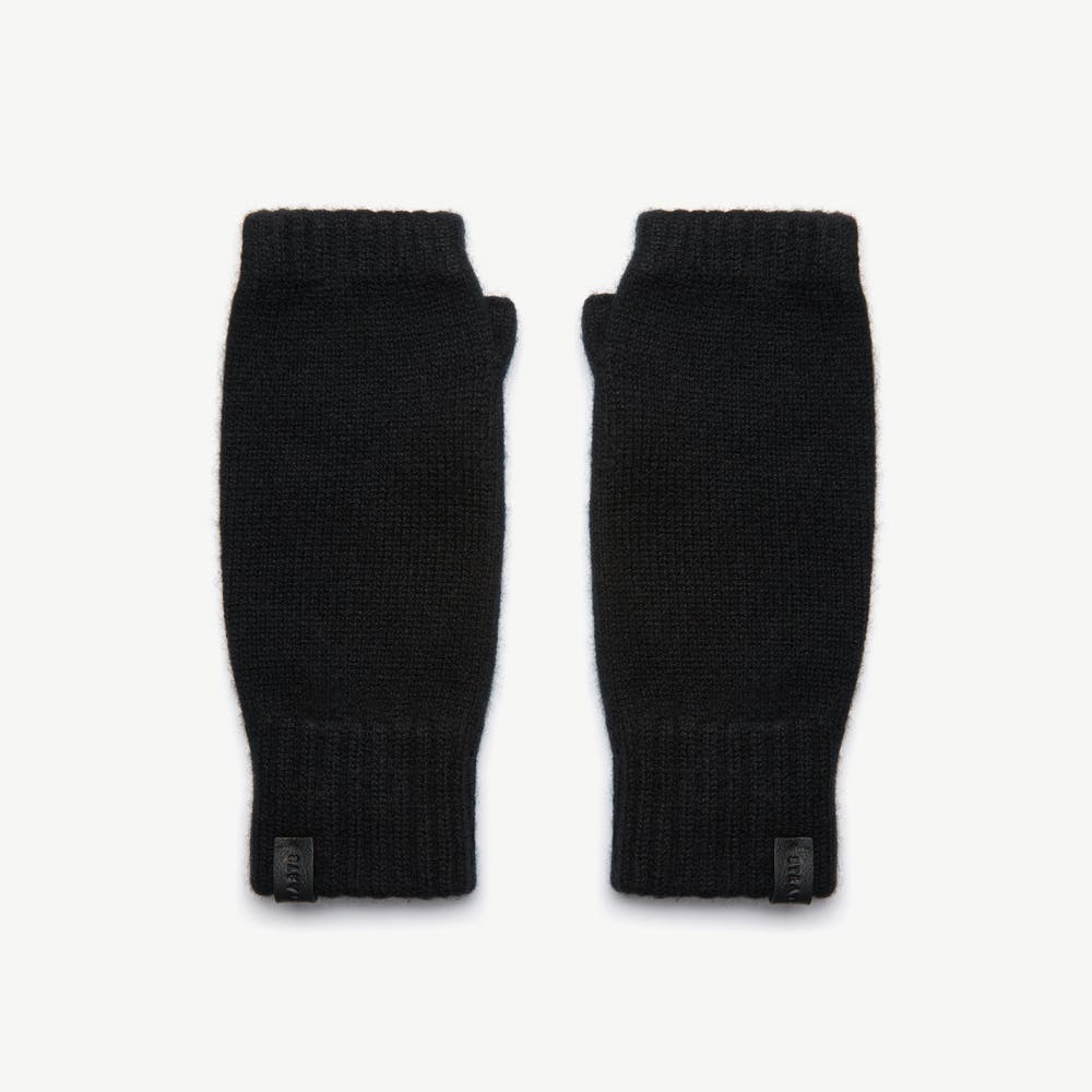 Westray Fingerless Cashmere Gloves - Black
