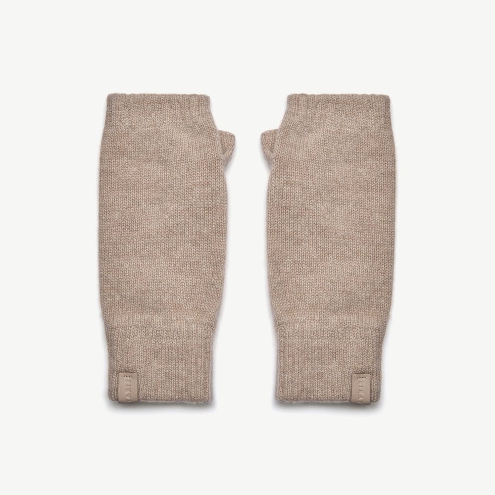 Westray Fingerless Cashmere Gloves - Oat