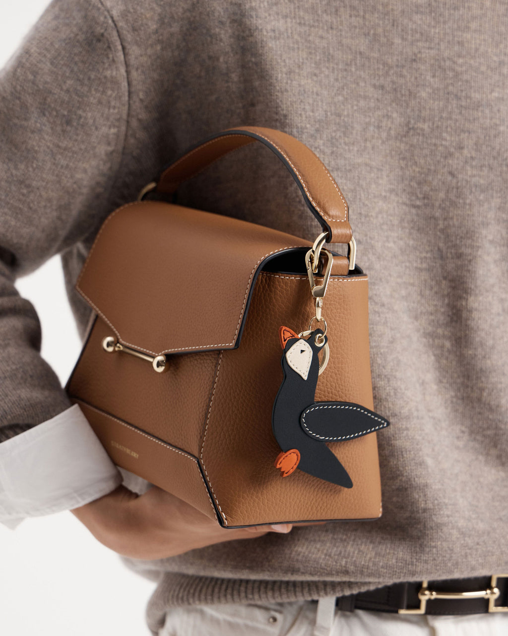Bag Charm - Puffin Black/Vanilla/Marmalade