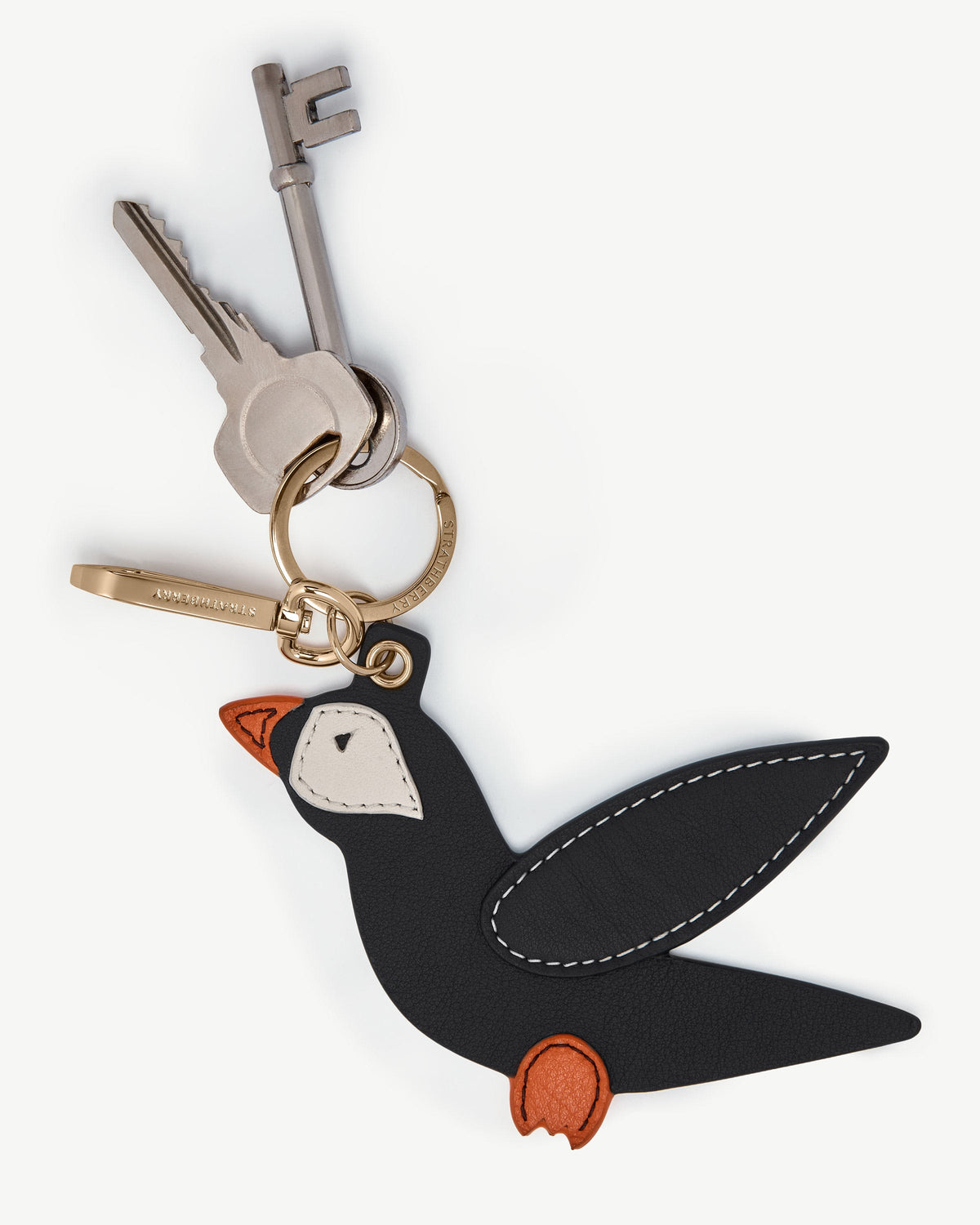 Bag Charm - Puffin Black/Vanilla/Marmalade