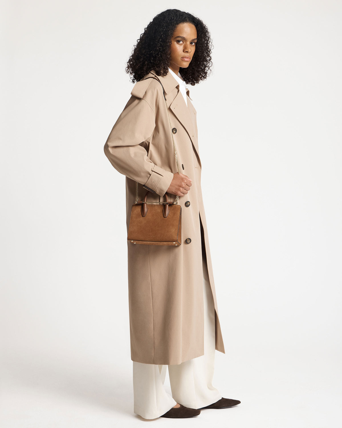 Mini Tote - Tan Suede