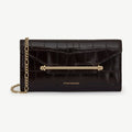 Multrees Chain Wallet - Croc-Embossed Leather Mahogany