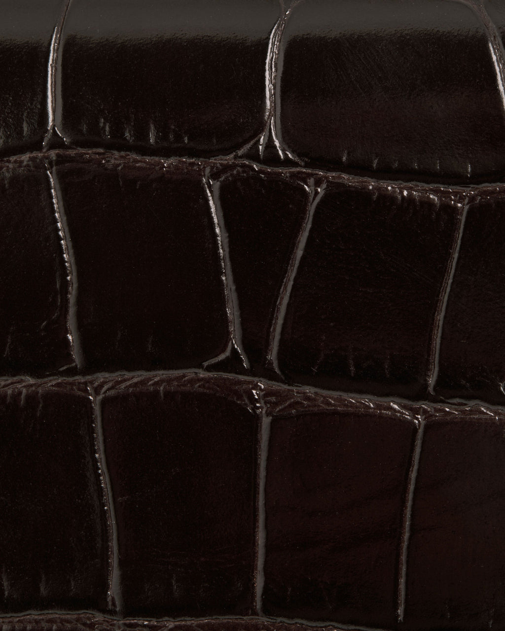 Large Melville Street Wallet - Croc-Embossed Leather Mahogany