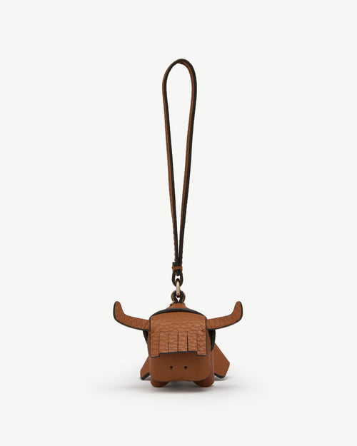 Bag Charm - Highland Cow Tan