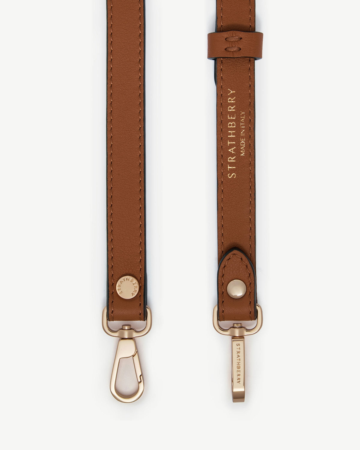 Thin Adjustable Leather Strap - Chestnut