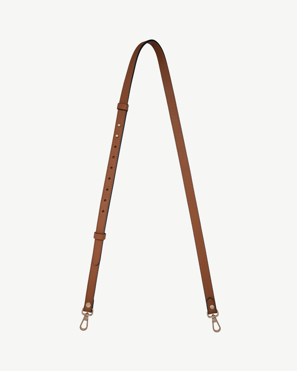 Thin Adjustable Leather Strap - Chestnut