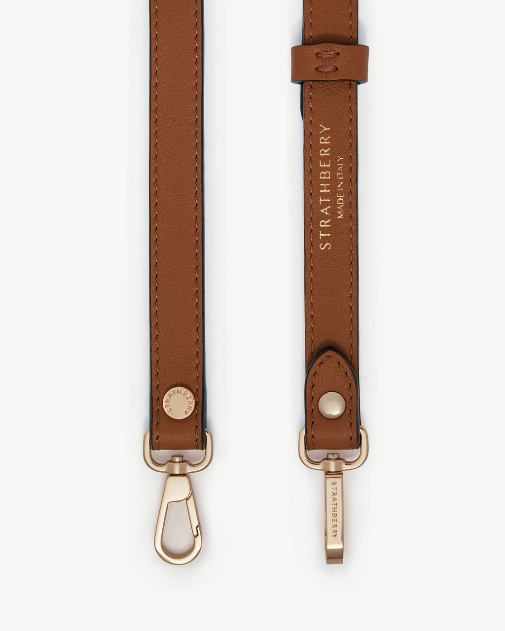 Thin Adjustable Leather Strap - Chestnut
