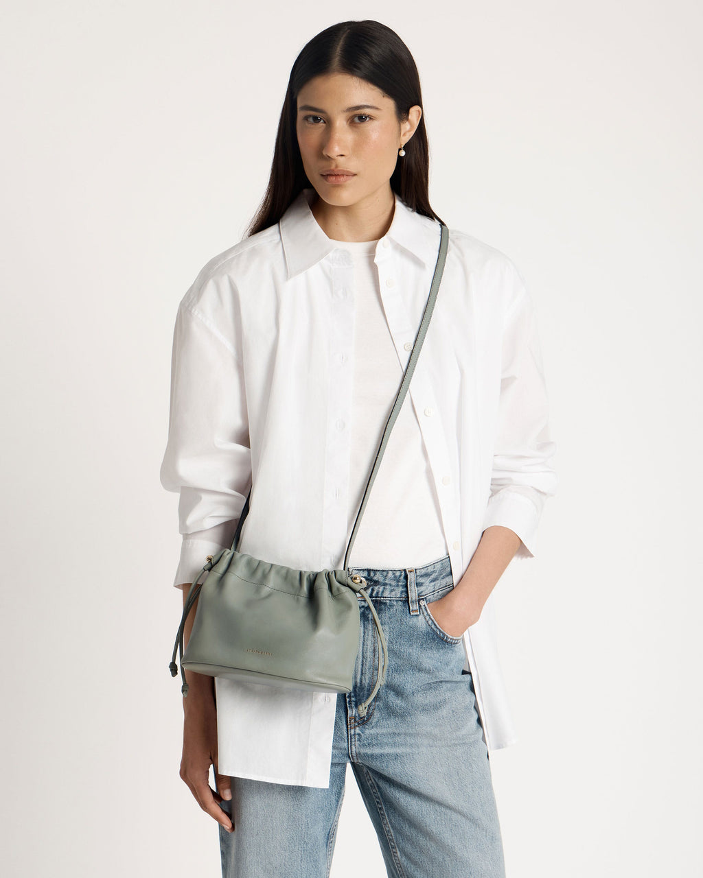 Charlotte Drawstring - Library Green