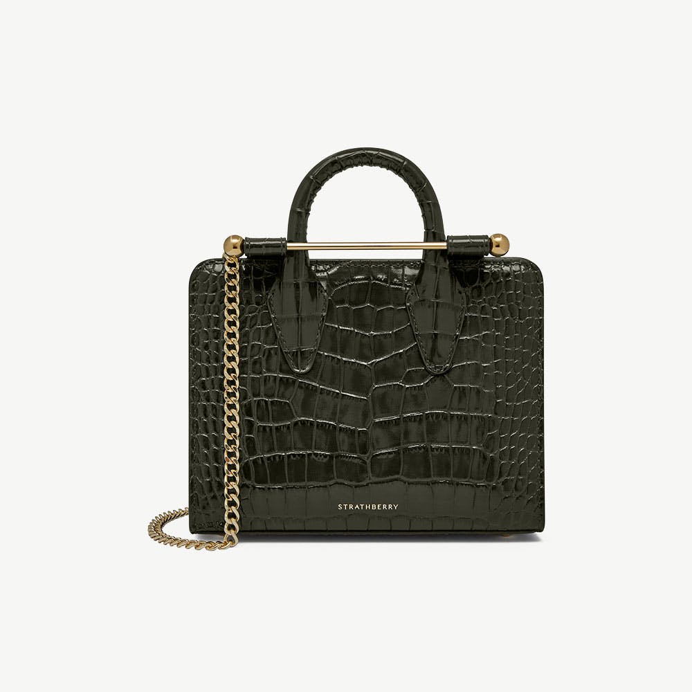 Nano Tote - Croc-Embossed Forest