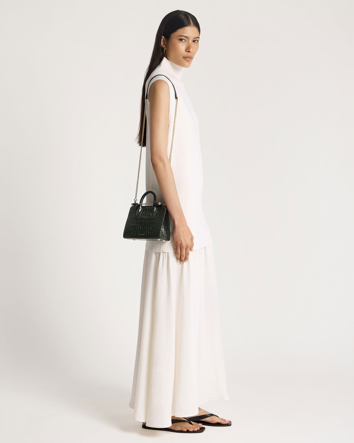 Nano Tote - Croc-Embossed Forest