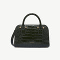 Georgia Mini - Croc-Embossed Leather Forest