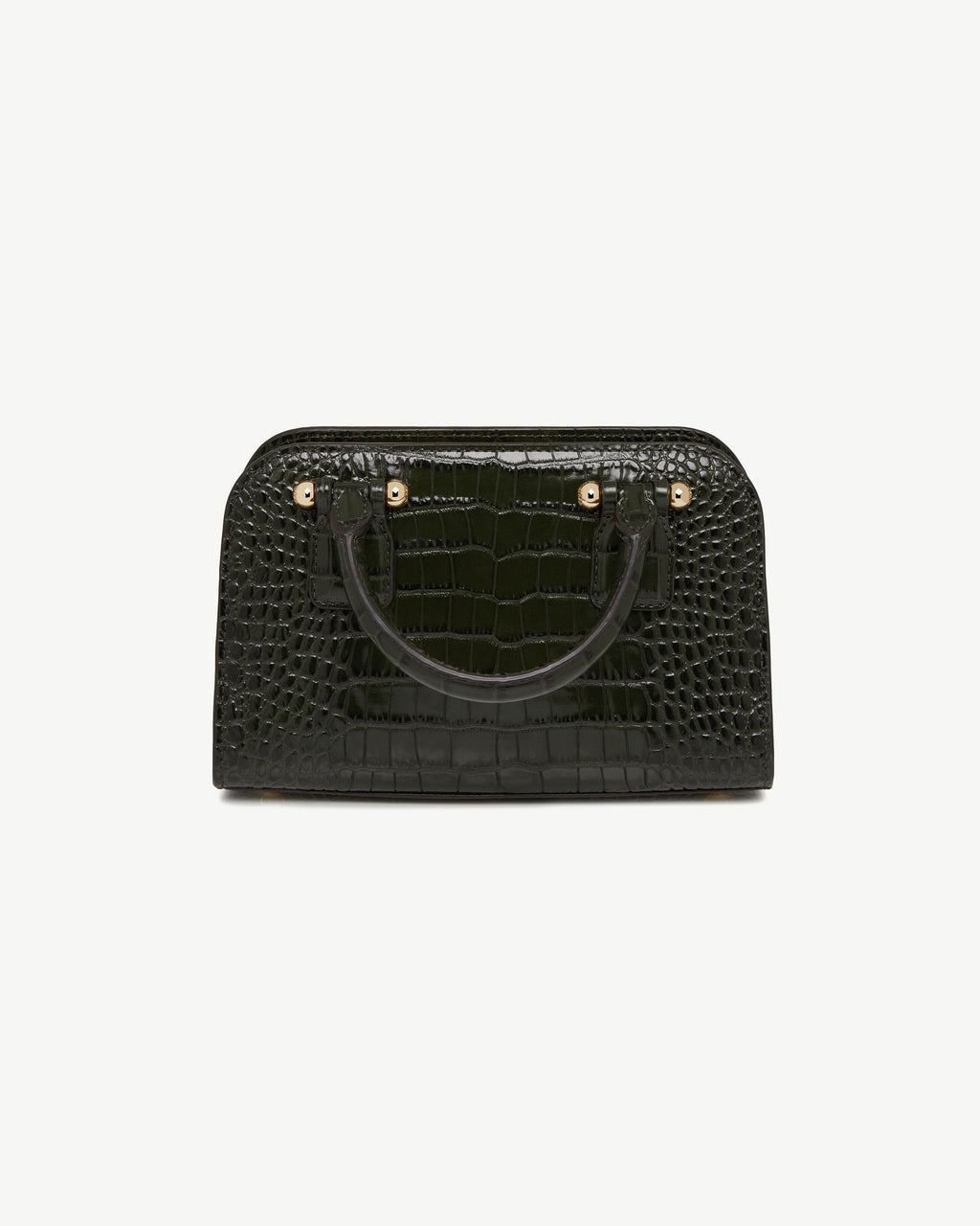 Georgia Mini - Croc-Embossed Leather Forest