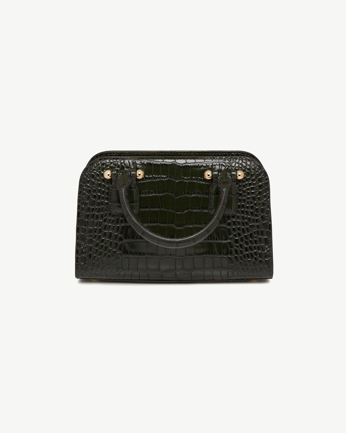 Georgia Mini - Croc-Embossed Leather Forest