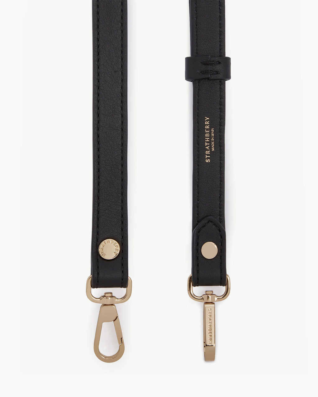 Thin Adjustable Leather Strap - Black