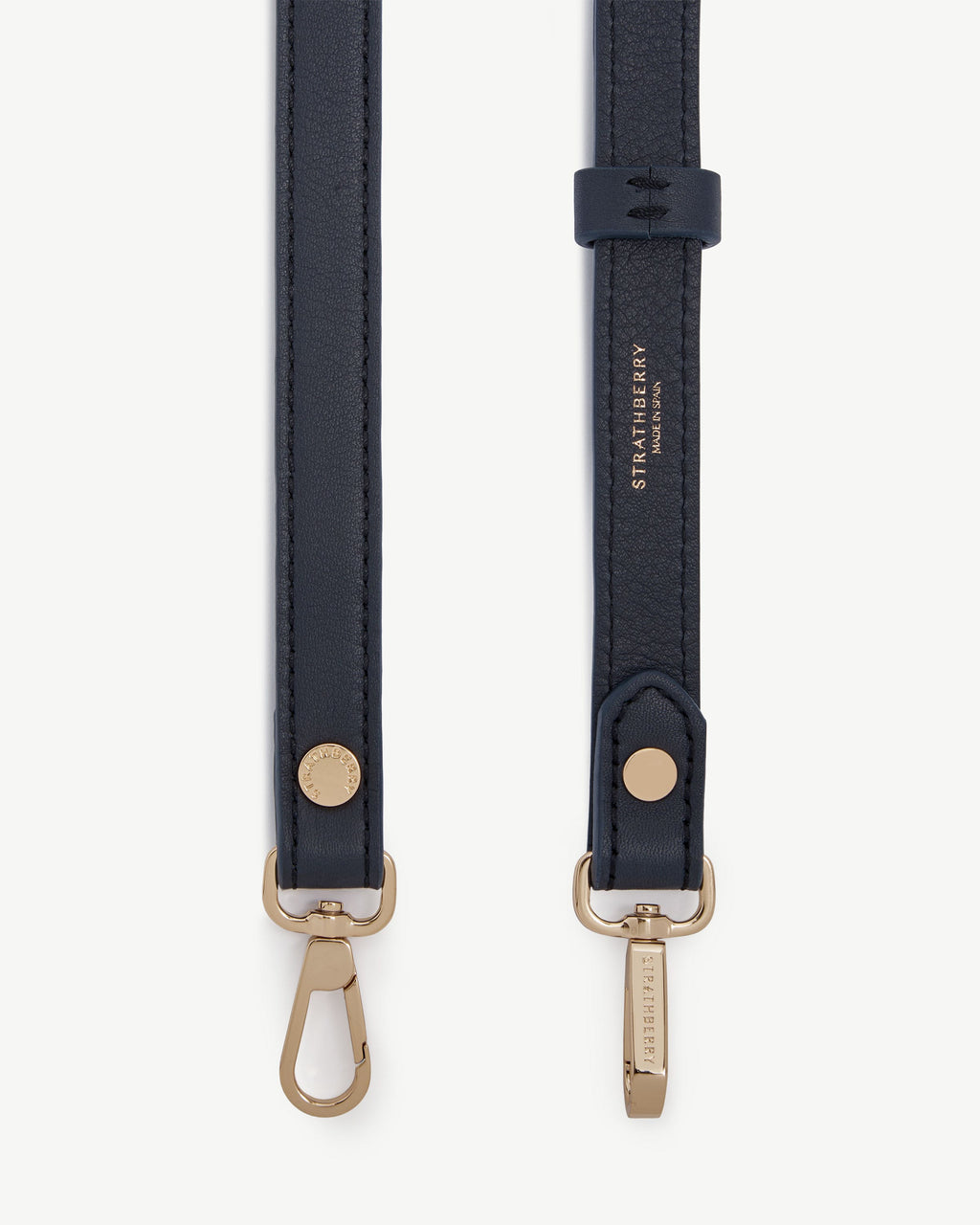Thin Adjustable Leather Strap - Marine Blue