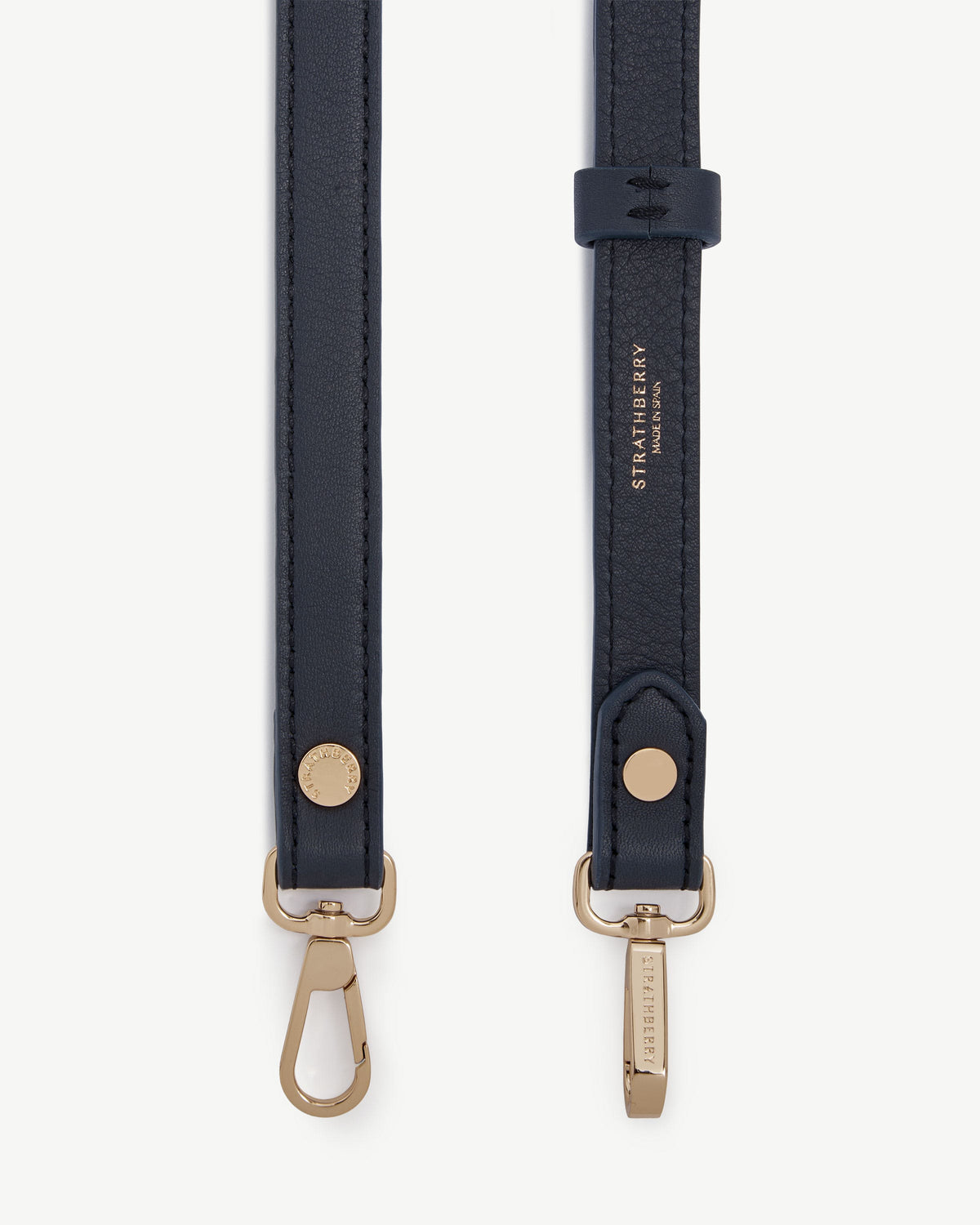 Thin Adjustable Leather Strap - Marine Blue