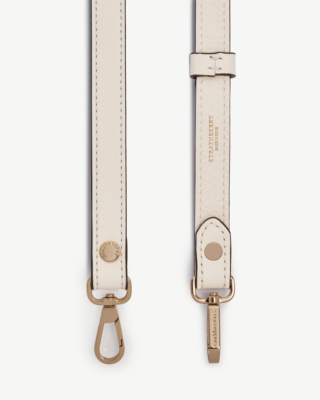 Thin Adjustable Leather Strap - Vanilla