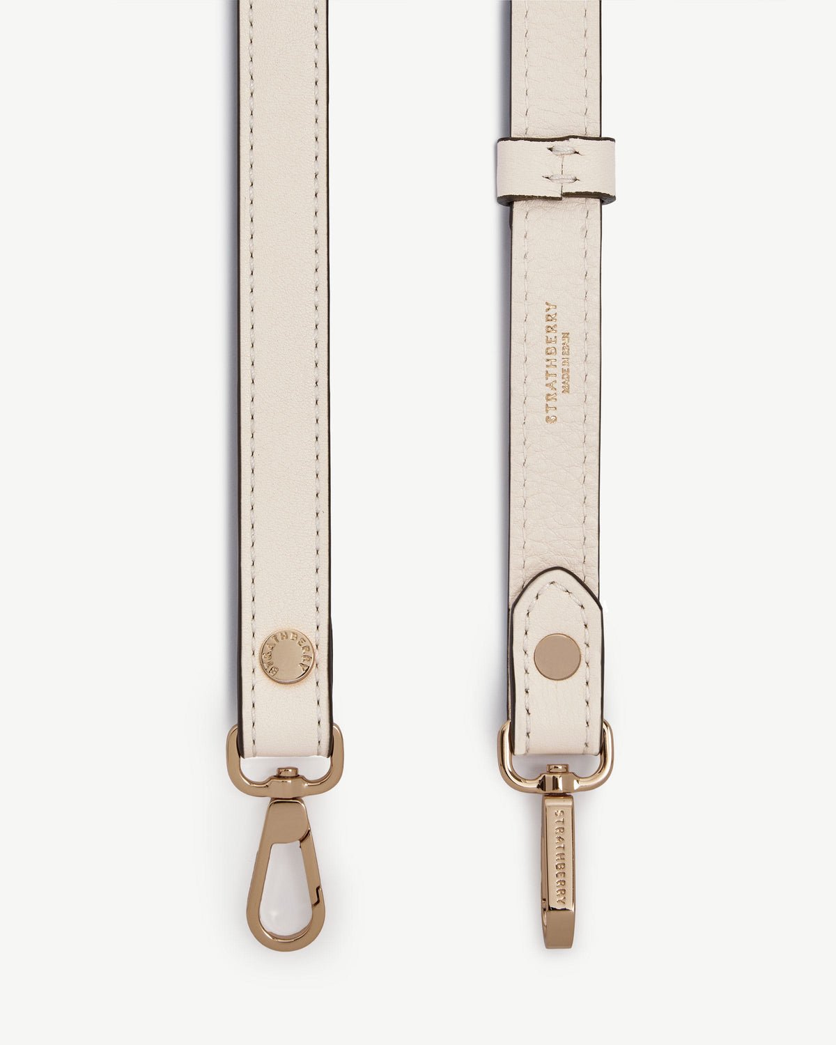 Thin Adjustable Leather Strap - Vanilla