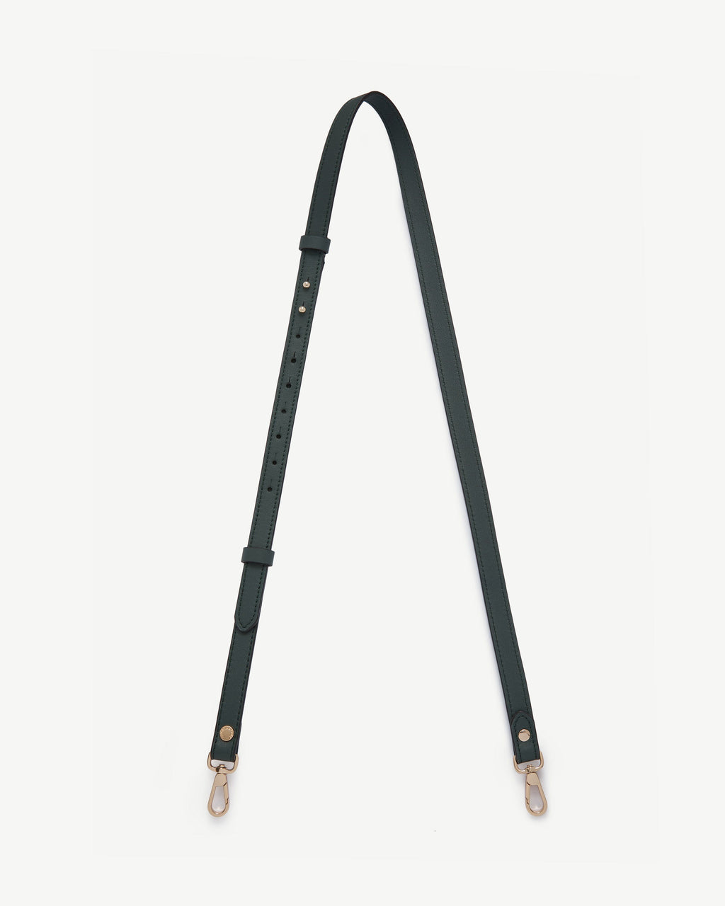 Thin Adjustable Leather Strap - Bottle Green