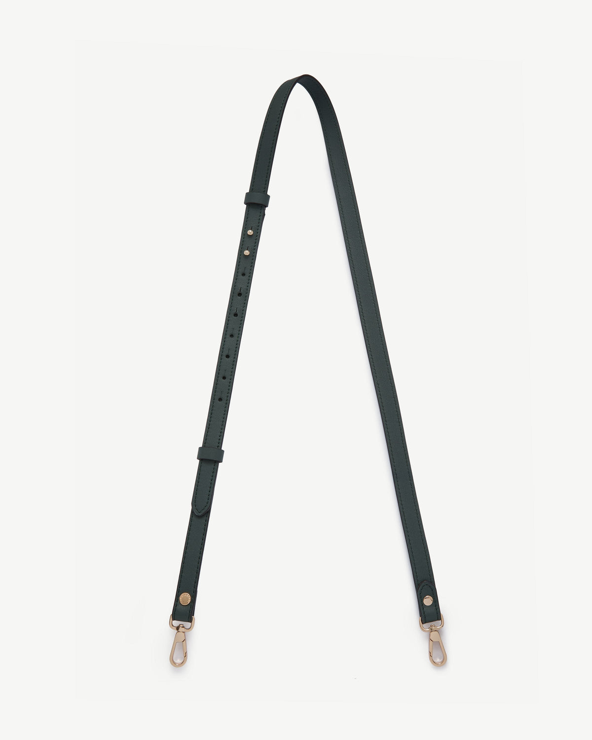 Thin Adjustable Leather Strap - Bottle Green